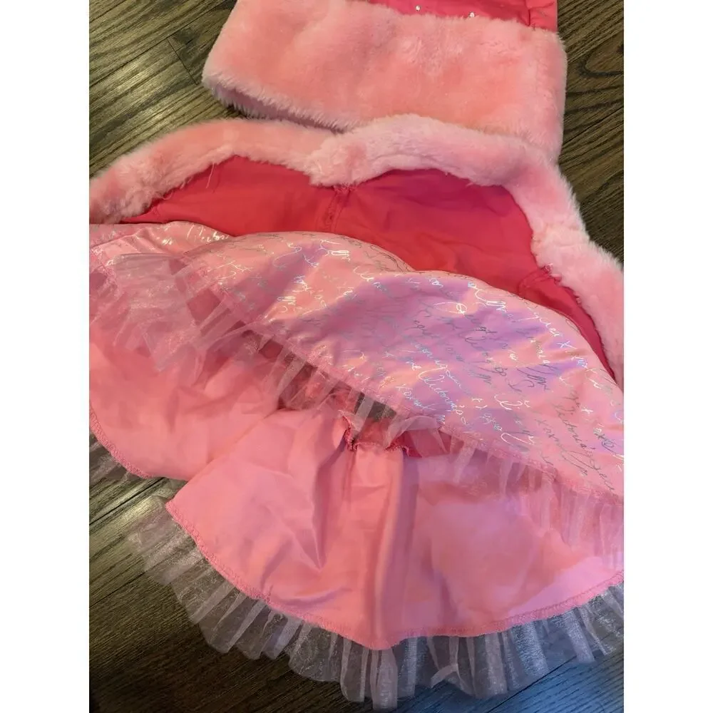Victoria's Secret Vintage Limited Edition Pink Satin Santa Skirt & Marching Hat